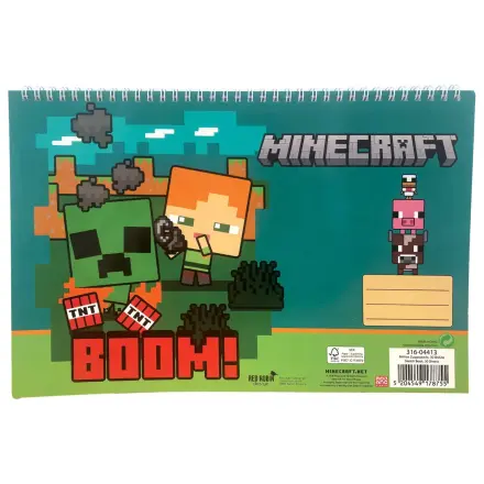 Minecraft Boom A/4 Spiralni blok za skiciranje, 30 listova fotografija proizvoda