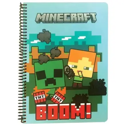 Minecraft Boom B/5 bilježnica s crtama i spiralom, 70 listova fotografija proizvoda