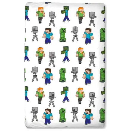 Minecraft plahta s gumicom 90 x 200 fotografija proizvoda