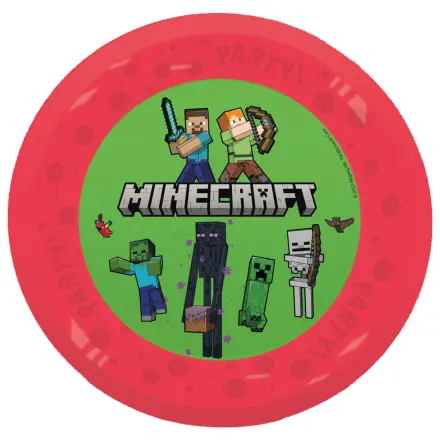 Minecraft Party mikro premium plastični plitki tanjur, set od 4 komada, 21 cm fotografija proizvoda