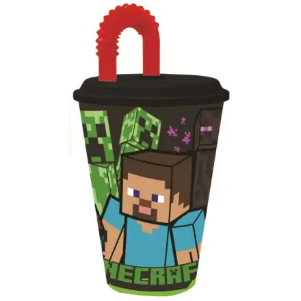 Minecraft čaša sa slamkom, plastična 430 ml fotografija proizvoda