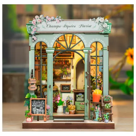 Miniaturna kuća DIY Champs-Élysées Florist 199 komada + LED svjetlo komplet za gradnju fotografija proizvoda