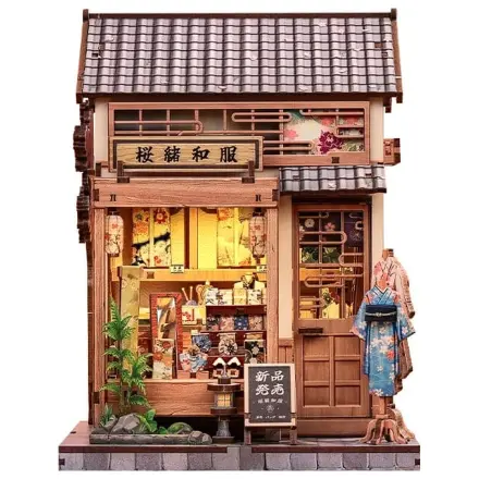 Komplet modela minijaturne kućice Sakura O Kimono Shop 19 x 14 cm fotografija proizvoda