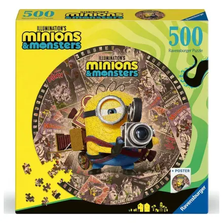 Minions okrugla puzzle 500 komada fotografija proizvoda