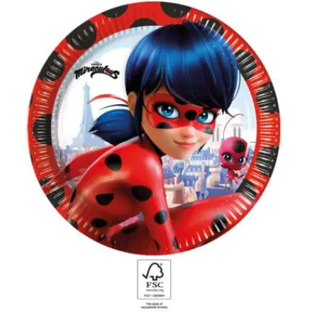 Miraculous Ladybug, Tales of Ladybug & Cat Noir papirnati tanjuri 8 komada 23 cm FSC fotografija proizvoda