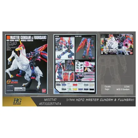 Mobile Fighter G Gundam GF13-001NHII Master Gundam Fuunsaiki Komplet modela HGFC 1/144 fotografija proizvoda
