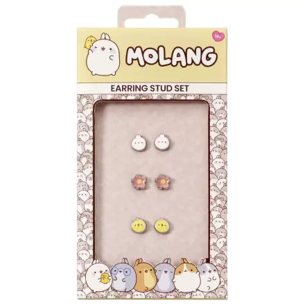 Molang set od 3 para naušnica fotografija proizvoda