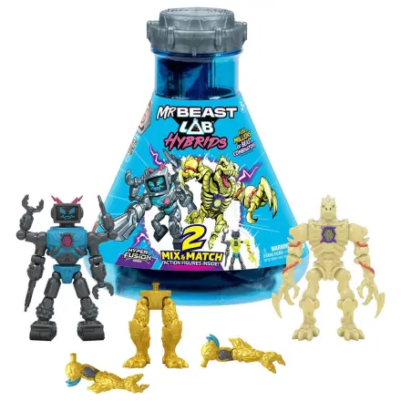 Mr. Beast Lab Hybrids Series 2 Mini figurice u pakiranju od 2 komada Lab-Bot vs Gid Skeleton 11 cm fotografija proizvoda