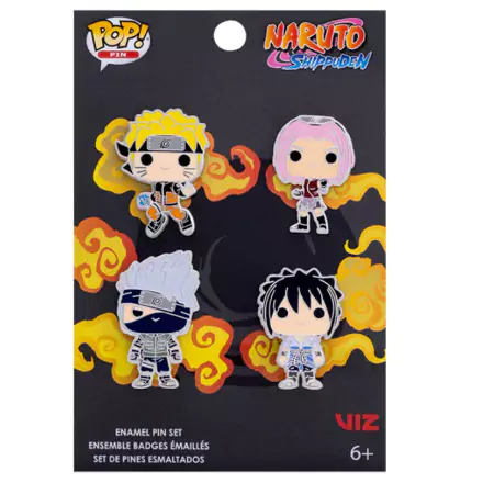 Naruto POP! Emajlirane pribadače Set od 4 Team 7 4 cm fotografija proizvoda