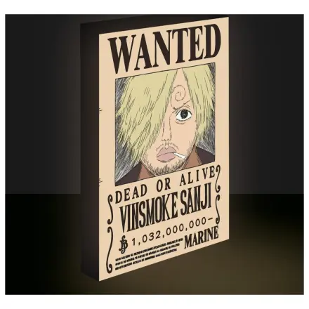 One Piece Sanji Wanted Svjetleće platno 40x30 cm fotografija proizvoda