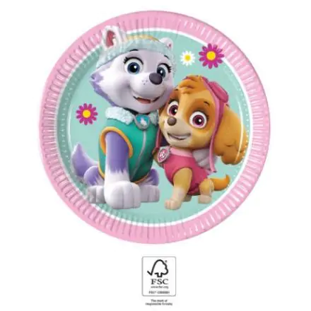 Paw Patrol Skye i Everest papirnati tanjuri 8 komada 19.5 cm FSC fotografija proizvoda