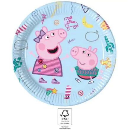 Peppa Pig Messy Play, Peppa Pig papirnati tanjuri 8 komada 23 cm FSC fotografija proizvoda