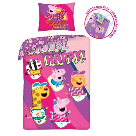 Peppa Pig Navlaka za poplun 140x200 cm, 70x90 cm fotografija proizvoda