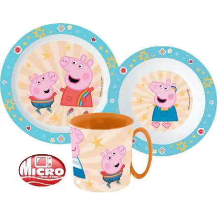 Peppa Pig set posuđa za jelo, plastični set za mikrovalnu pećnicu fotografija proizvoda