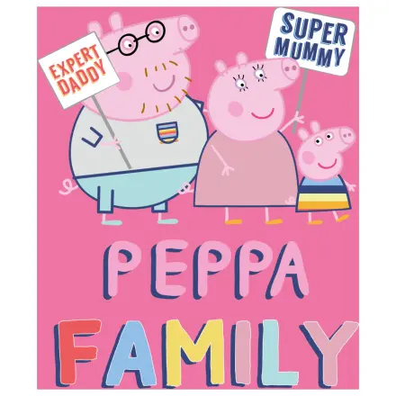Peppa Pig Family Pink pokrivač od flisa fotografija proizvoda