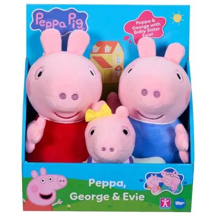 Peppa Pig plišane figure 3 paketa fotografija proizvoda