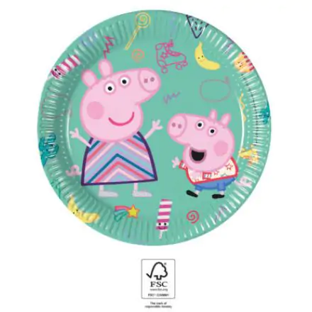 Peppa Pig Next Generation, Peppa Pig papirnati tanjuri 8 komada 20 cm FSC fotografija proizvoda