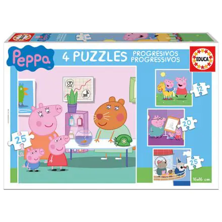 Peppa Pig Progressive puzzle 12-16-20-25 dijelova termékfotója