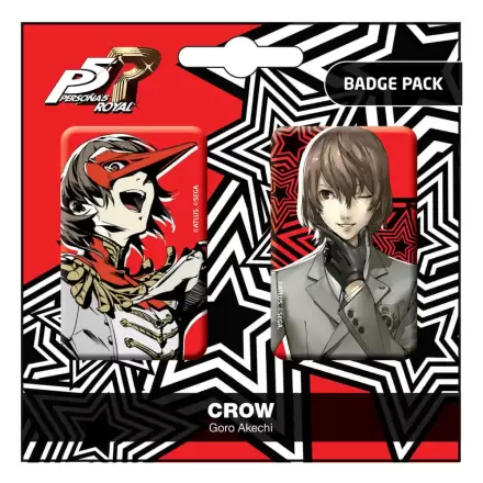 Persona 5 Royal bedževi 2-Pack Crow / Goro Akechi termékfotója