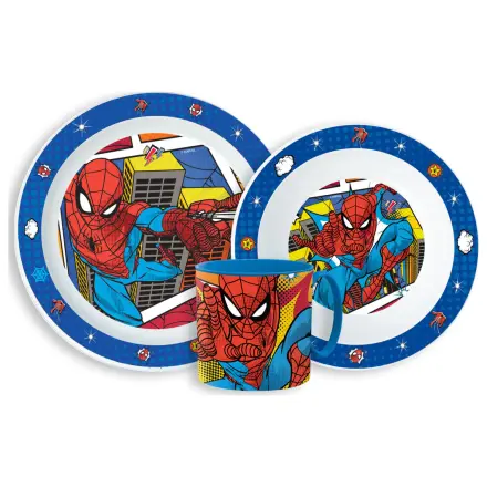 Spider-Man Grid set za jelo, mikroplastični set s šalicom 265 ml fotografija proizvoda