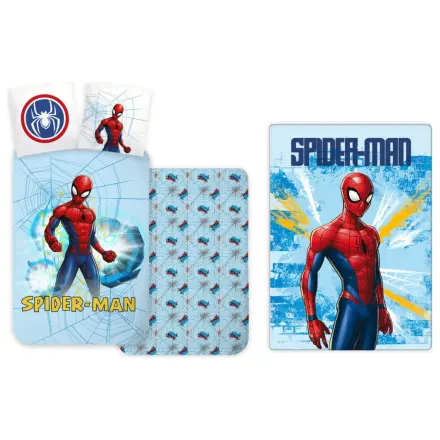 Spider-Man svijetlo plavi komplet navlake za poplun i deke od flisa za djecu, predškolski uzrast fotografija proizvoda