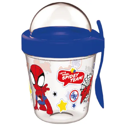 Spider-Man Spidey šalica i spremnik za grickalice s poklopcem i žlicom 350 ml fotografija proizvoda