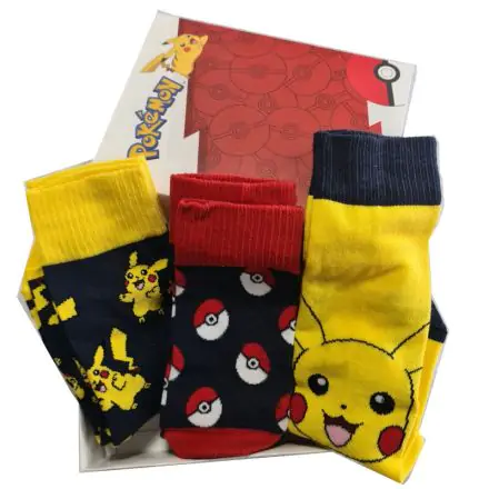 Pokemon razni paket 3 para čarapa za odrasle termékfotója