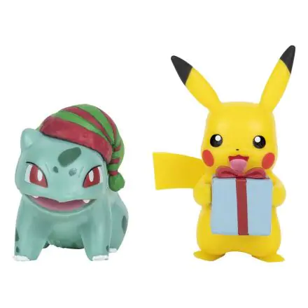 Pokémon Battle Figure Pack Mini Figurice 2-Pack Holiday Edition: Pikachu & Bulbasaur 5 cm fotografija proizvoda