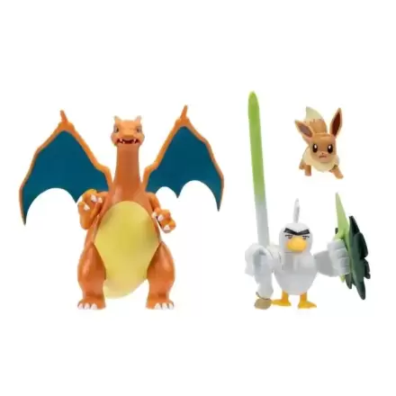 Pokémon figura, pakiranje od 3 komada Eevee, Sirfetch'd & Charizard fotografija proizvoda
