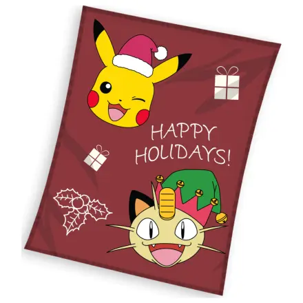 Pokemon Happy Holidays Božićna deka od flisa fotografija proizvoda