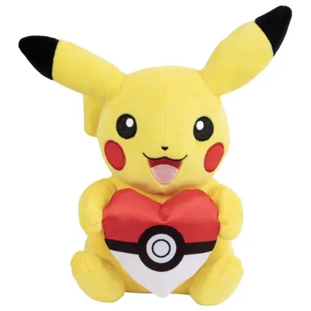Pokémon Pikachu with Poké Ball Heart plišana igračka 20 cm fotografija proizvoda