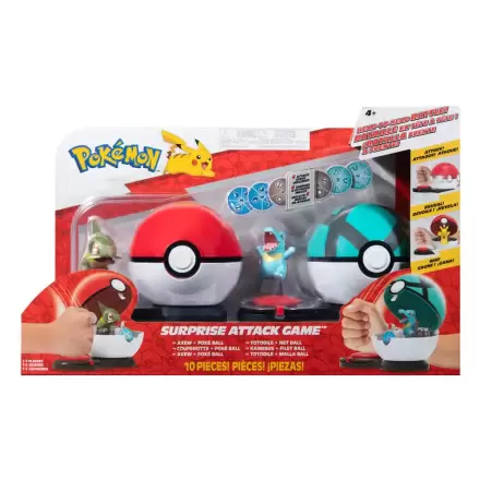 Pokémon Surprise Attack igra Axew & Poké lopta protiv Totodile & Mreže lopta fotografija proizvoda