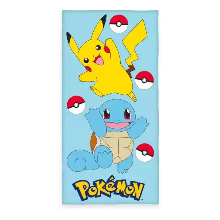 Pokemon Velour Pikachu & Squirtle ručnik 75 x 150 cm termékfotója