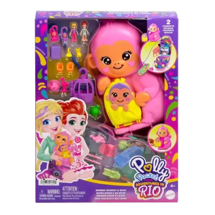 Polly Pocket Mama monkey and baby torbica set za igru fotografija proizvoda