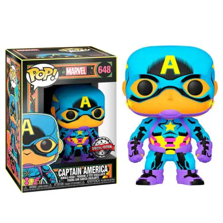 Marvel POP! Marvel Black Light Vinyl Figura Kapetan Amerika 9 cm termékfotója