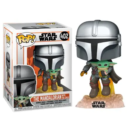 Star Wars The Mandalorian POP! TV Vinilna Figura Mando Flying w/ Jet Pack 9 cm termékfotója