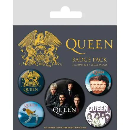 Queen bedževi s iglom, 5-Pack Classic termékfotója