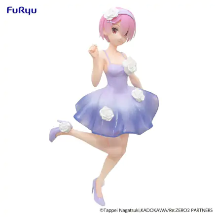 Re:Zero Trio-Try-iT Bunnies PVC statua Ram Flower Dress 21 cm fotografija proizvoda