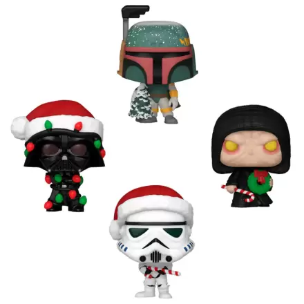 Star Wars Holiday 2024 Pocket POP! Vinyl privjesci za ključeve 4-Pack Tree Holiday Box 4 cm fotografija proizvoda