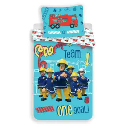 Fireman Sam Komplet posteljine (navlaka za poplun i jastučnica) 140x200 cm, 70x90 cm fotografija proizvoda