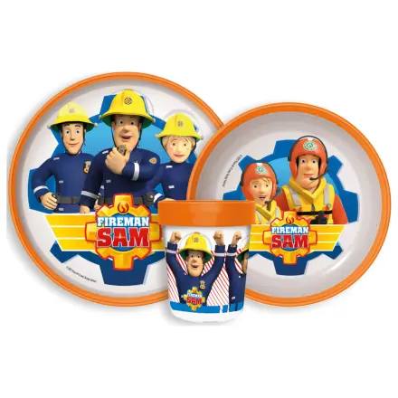 Fireman Sam Rescue Mission protuklizni set posuđa za jelo, mikroplastični set fotografija proizvoda