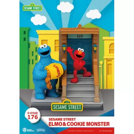 Sesame Street D-Stage PVC statua Elmo & Cookie Monster 11 cm fotografija proizvoda