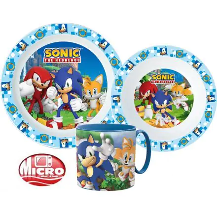 Sonic the Hedgehog set posuđa za večeru, mikro plastični set fotografija proizvoda