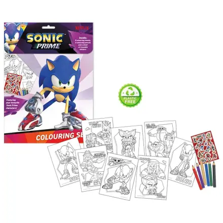 Sonic Prime Bojanka + Set Naljepnica fotografija proizvoda
