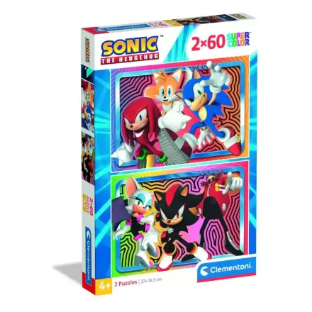 Sonic the Hedgehog puzzle 2x60 komada termékfotója