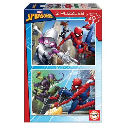 Marvel Spiderman puzzle 2x48 komada termékfotója