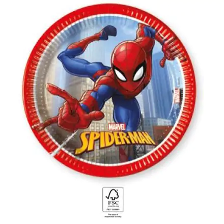 Spider-Man Crime Fighter, Spider-Man papirnati tanjuri 8 komada 20 cm FSC fotografija proizvoda