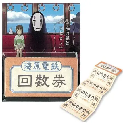 Spirited Away Mini Blok podsjetnica Vlak karta fotografija proizvoda