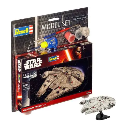 Star Wars Model Kit 1/241 Model Set Millennium Falcon 10 cmStar Wars maketa 1/241 model set Millennium Falcon 10 cm termékfotója