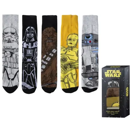 Star Wars odrasli pakiranje 5 čarapa fotografija proizvoda